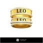 Anillos de boda con zodiaco Leo - Joyería CAD 3D