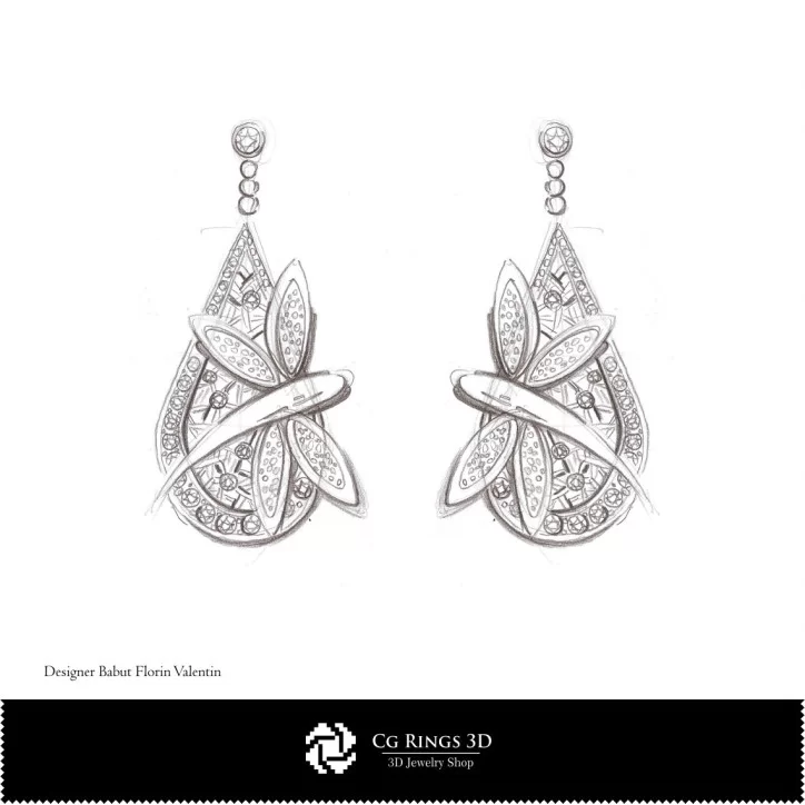 Boucles d'oreilles Sketch-Bijoux Design