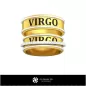Inele de nuntă cu zodia Fecioară - bijuterii 3D CAD