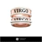 Anillos de boda con signo zodiacal Virgo - Joyería 3D CAD
