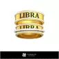 Anillos de boda con signo de Libra - Joyería 3D CAD