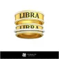 Anillos de boda con signo de Libra - Joyería 3D CAD
