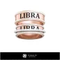 Anillos de boda con signo de Libra - Joyería 3D CAD