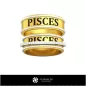 Anillos de boda con signo zodiacal Piscis - Joyería 3D CAD Anillos de boda con signo zodiacal Piscis - Joyería 3D CAD