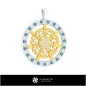 3D Pendant With Diamonds