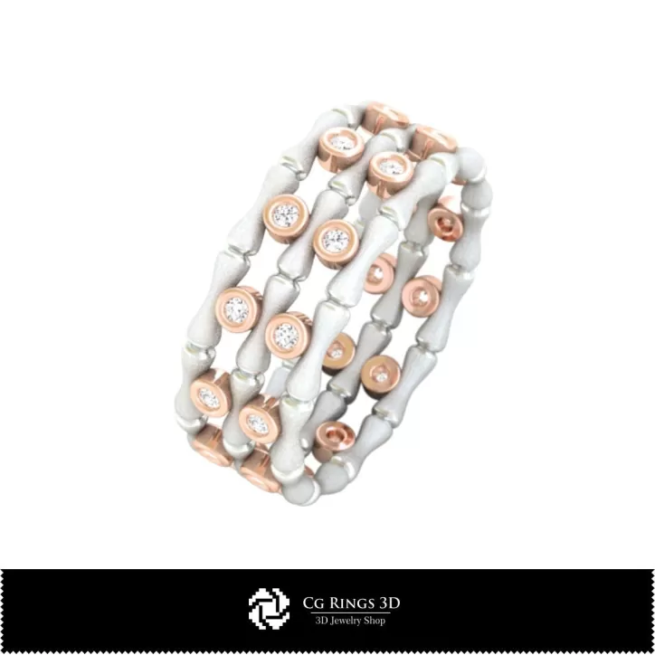Anillo Bambú - Joyería CAD 3D
