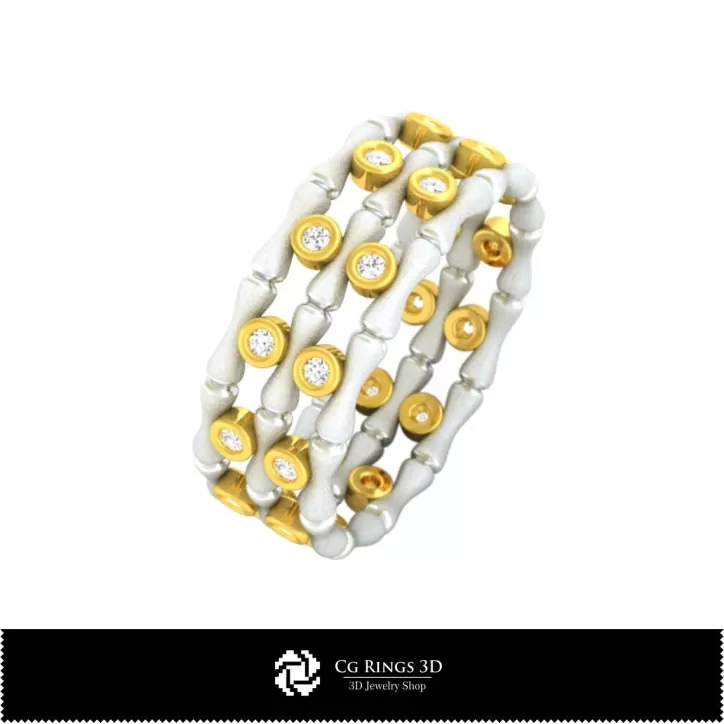 Anillo Bambú - Joyería CAD 3D