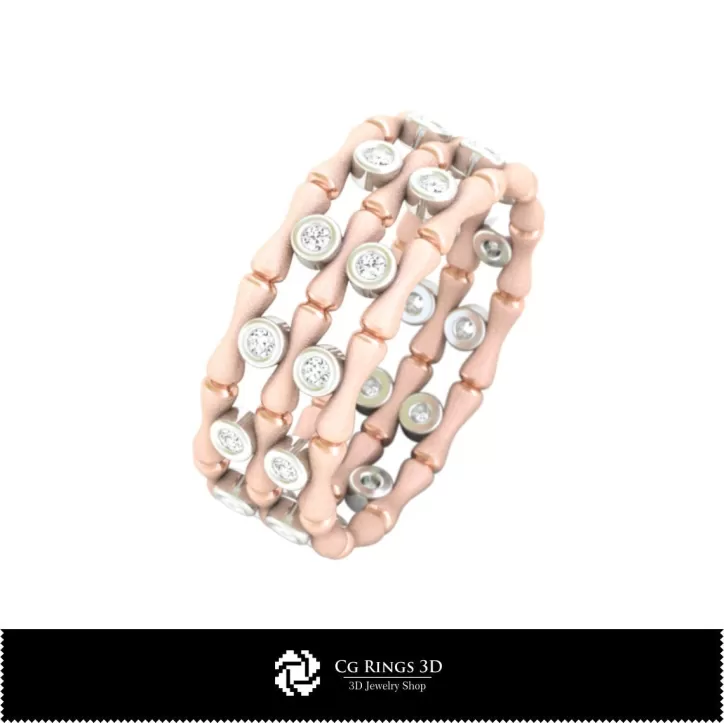 Anillo Bambú - Joyería CAD 3D