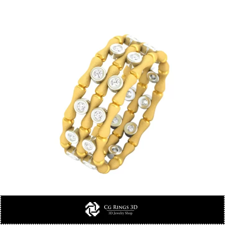 Bague Bambou - Bijoux 3D CAD