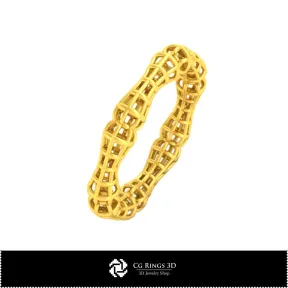 3D CAD Bamboo Ring Home, Bijoux 3D CAO, Anneaux 3D CAO, Bandes D`eternite 3D, Anneaux de Mode 3D 