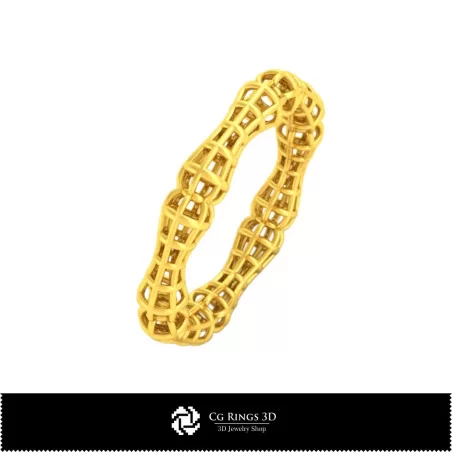 3D CAD Bamboo Ring Home, Jewelry 3D CAD, Rings 3D CAD , Eternity Bands 3D, Fashion Rings 3D