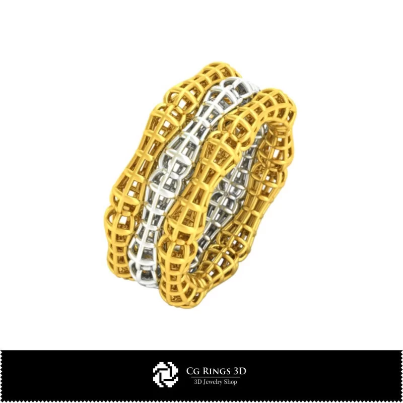 3D CAD Bamboo Ring Home, Jewelry 3D CAD, Rings 3D CAD , Eternity Bands 3D, Fashion Rings 3D