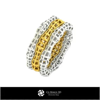 3D CAD Bamboo Ring Home, Jewelry 3D CAD, Rings 3D CAD , Eternity Bands 3D, Fashion Rings 3D