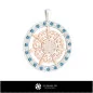 3D Pendant With Diamonds