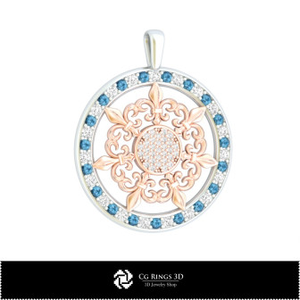 3D Pendant With Diamonds Home, Bijoux 3D CAO, Pendentifs 3D CAO, Pendentifs Diamant 3D