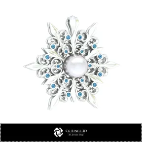 3D Snowflake Pendant Home,  Jewelry 3D CAD, Pendants 3D CAD , 3D Pearl Pendants