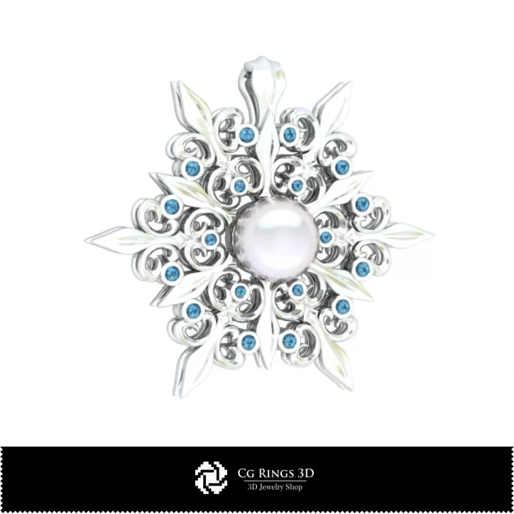 3D Snowflake Pendant