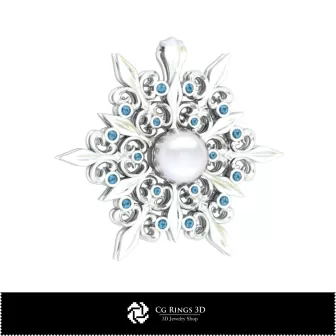 3D-Schneeflocken-Anhänger Zuhause, Schmuck 3D CAD, Anhänger 3D CAD, 3D-Perlenanhänger