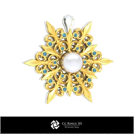 3D Snowflake Pendant