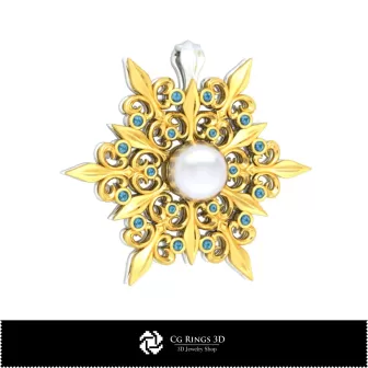 Pendentif flocon de neige 3D pour la maison, Bijoux CAO 3D, Pendentifs CAO 3D, Pendentifs perle 3D