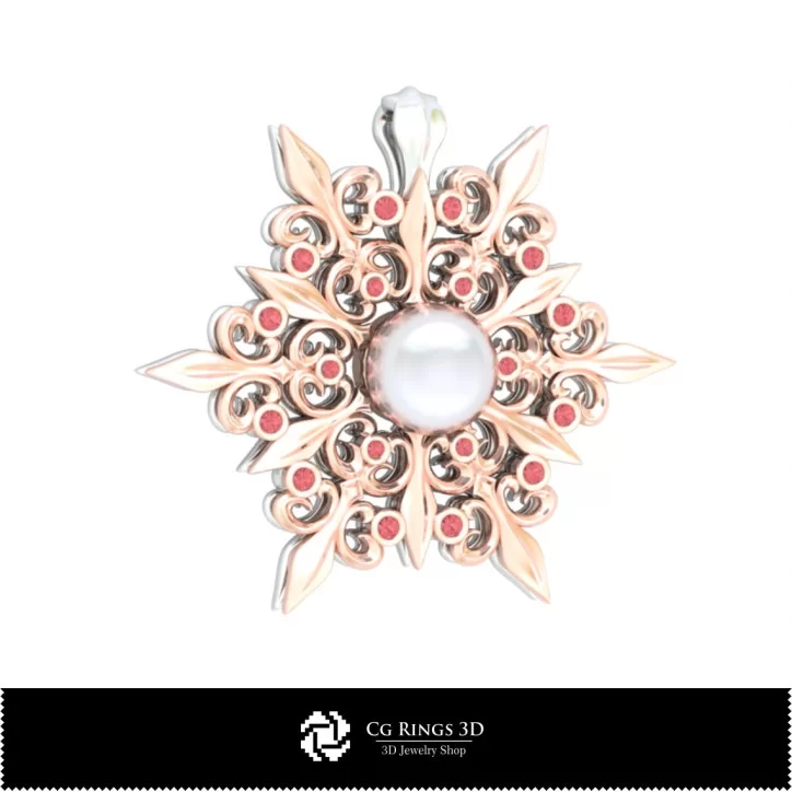 3D Snowflake Pendant