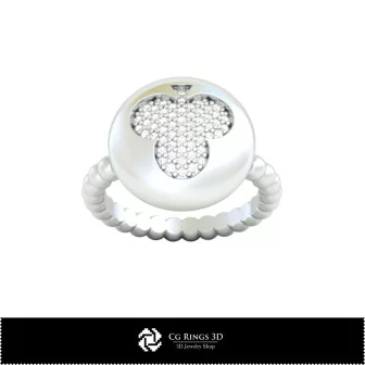 Colección 3D CAD de Anillos con Naipes para el Hogar, Joyería 3D CAD, Colecciones de Joyería 3D CAD