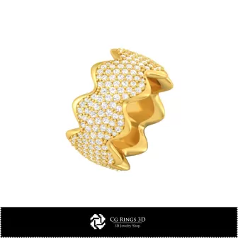 Alliances de mariage 3D pour femmes avec diamants Accueil, Bijoux CAO 3D, Bagues CAO 3D, Alliances CAO 3D, Bagues de mode 3D