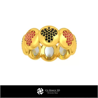 3D CAD Collection of Rings with Playing Cards Home, Jewelry 3D CAD, Jewelry Collections 3D CAD 