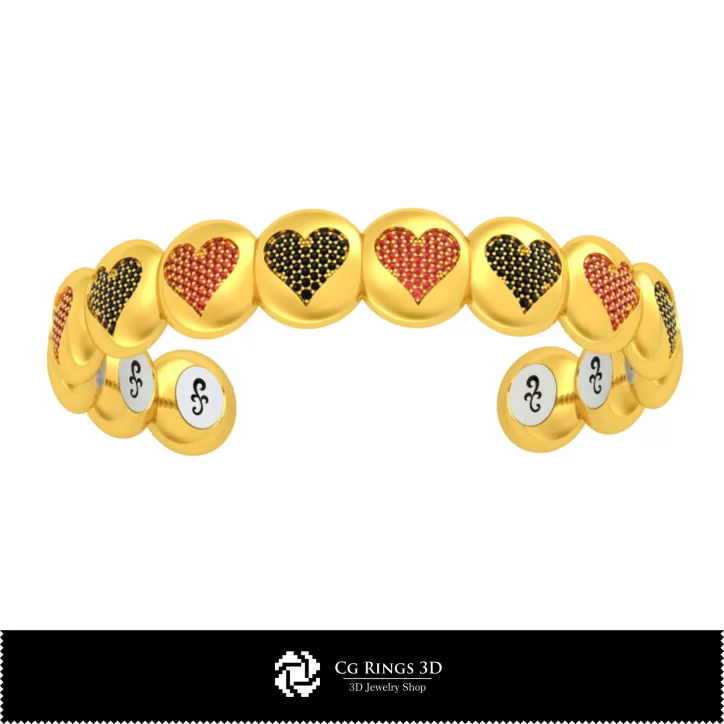 Collection de bracelets 3D CAD avec cartes à jouer