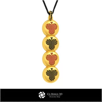 Collection 3D CAO de pendentifs avec cartes à jouer, Bijoux 3D CAO, Collections de bijoux 3D CAO