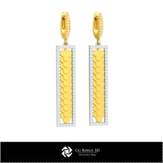 3D CAD Collection of Earrings with Playing Cards Home, Jewelry 3D CAD, Jewelry Collections 3D CAD 