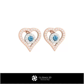 3D CAD Collection of Earrings with Playing Cards Home, Bijuterii 3D , Colectii Bijuterii 3D CAD