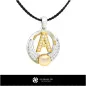 Collection 3D CAD de pendentifs en perles avec lettres