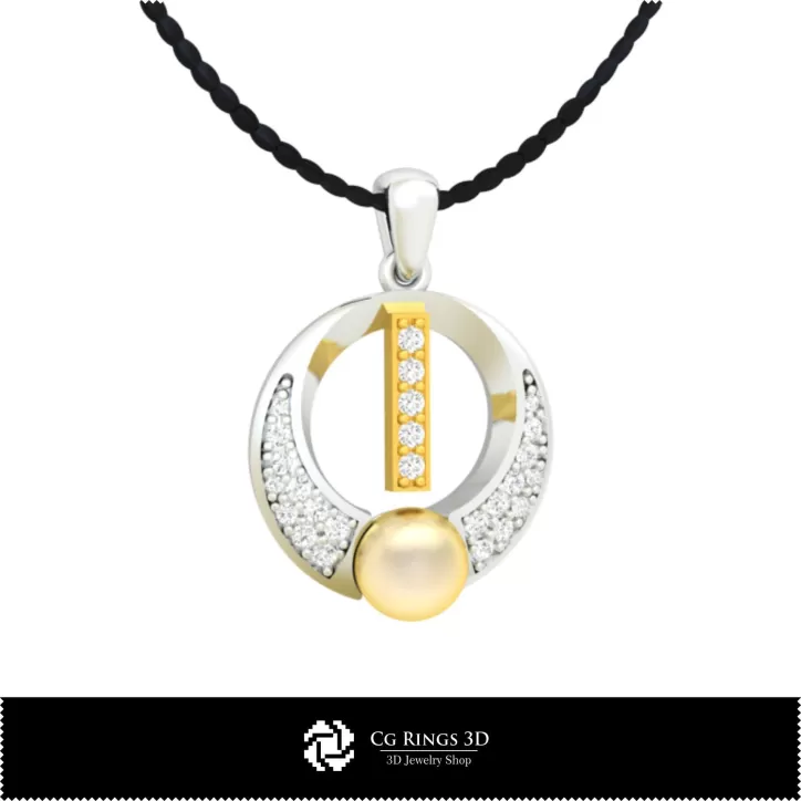 Collection 3D CAD de pendentifs en perles avec lettres