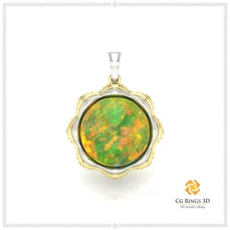  3D Pendant With Opal Home, Bijuterii 3D , Pandative 3D CAD, Pandativ cu Opal 3D 