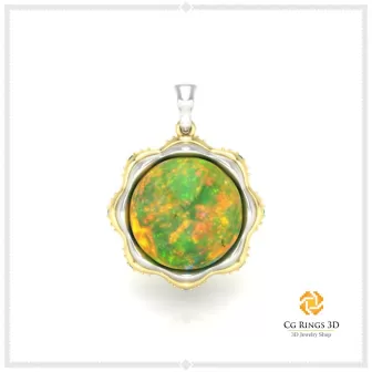 Pandantiv 3D cu opal pentru casă, bijuterii CAD 3D, pandantive CAD 3D, pandantive 3D cu opal