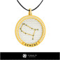 3D CAD Collection of Zodiac Constellation Pendants