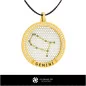 Collection 3D CAD de pendentifs des constellations du zodiaque