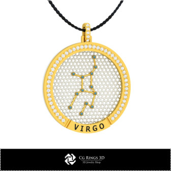 3D CAD Collection of Zodiac Constellation Pendants Home,  Jewelry 3D CAD,  Jewelry Collections 3D CAD 