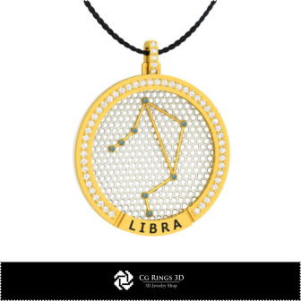 3D CAD Collection of Zodiac Constellation Pendants Home, Bijoux 3D CAO, Collection Bijoux 3D CAO