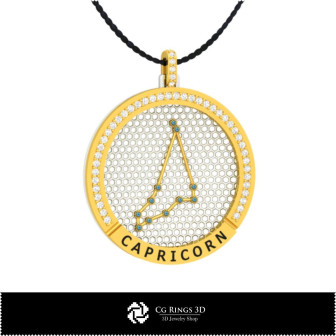 3D CAD Collection of Zodiac Constellation Pendants Home,  Jewelry 3D CAD,  Jewelry Collections 3D CAD 