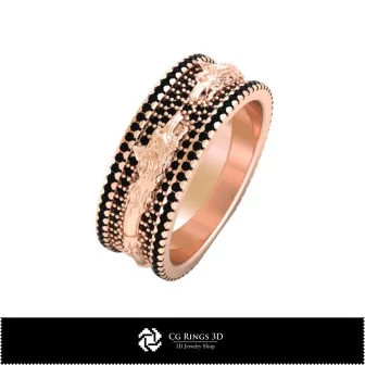 Anello nuziale 3D CAD con lupo dacico e casa, gioielleria 3D CAD, anelli 3D CAD, gioielli vintage 3D CAD, fedi nuziali 3D,