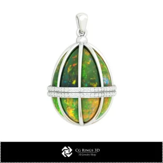 3D CAD Egg Pendant Home, Jewelry 3D CAD, Pendants 3D CAD , Vintage Jewelry 3D CAD , 3D Opal Pendants, 3D Art-Nouveau Jewelry