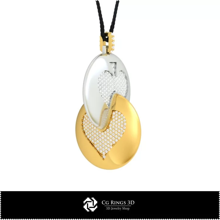 3D CAD Pendant with Playing Cards