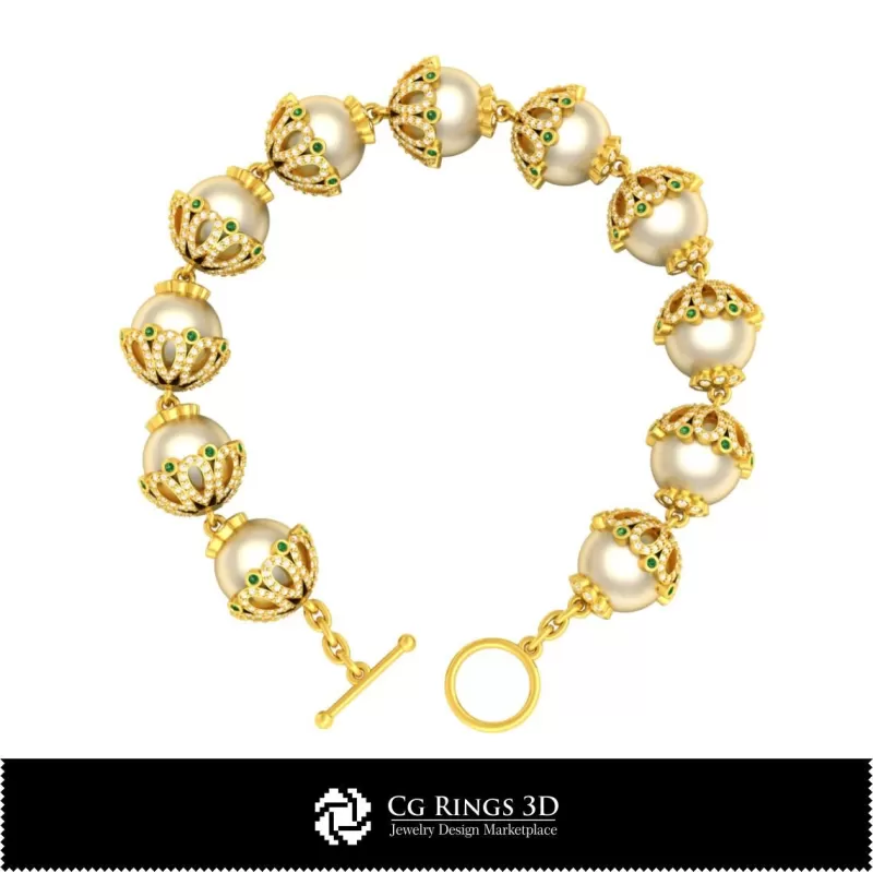Pulsera de perlas CAD 3D Pulsera de perlas CAD 3D