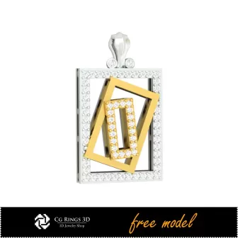 Pandantiv 3D cu diamante - Model 3D gratuit pentru acasă, CAD bijuterii 3D, bijuterii 3D gratuite, pandantive CAD 3D,