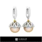 Boucles d'oreilles en perle 3D CAO
