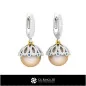 Boucles d'oreilles en perle 3D CAO