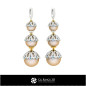 3D CAD Pearl Earrings