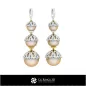 Pendientes de Perla 3D CAD